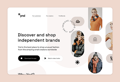 Ynd - Unleash Your True Style! design minimal ui ux web