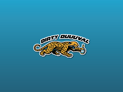 Dirty Duval Jaguars Football Sports Team Logo Banner Branding brand brand design brand identity branding cartoon character football football team illustration illustrator mascot sport sports sports team team visual identity