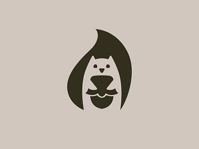 Squirrel logo animal brand branding design elegant graphic design hazelnut illustration logo logo design logo designer logodesign logodesigner logotype modern negative space negativespace nut squirrel tail