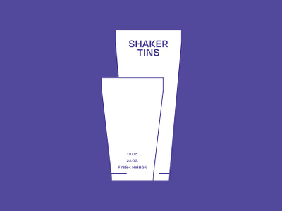 Barware - Shaker Tins I barware icon illustration spot illustration