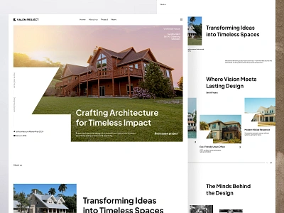 Valen Project - Architectur Agency Website Design agency architect architectural architecture building building agency company website concept design agency landing page minimalist modern modern house project real estate residential ui uiux web design website