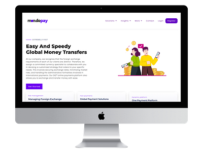 Corporate Web Design for Mondopay design