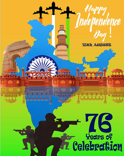 Indian Independence Day Poster design graphic design illustration vector