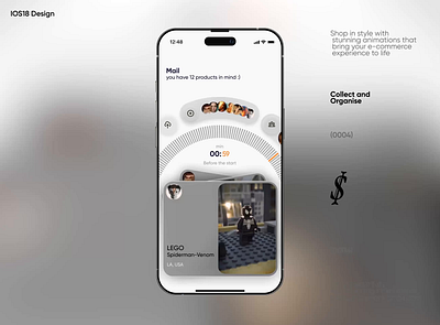 IOS18 E-commerce + Social Media UI Animation 3d after effects animation app design branding graphic design logo motion graphics ui