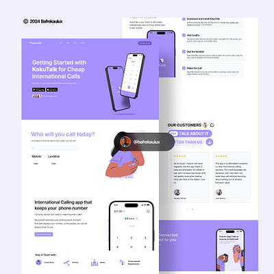 KokuTalk Landing Page Website figma landing page product design ui uiux website