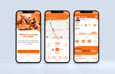 Thirsty cyclist - Mobile App and Site - Design concepts graphic design home page logo mobile app ui web design