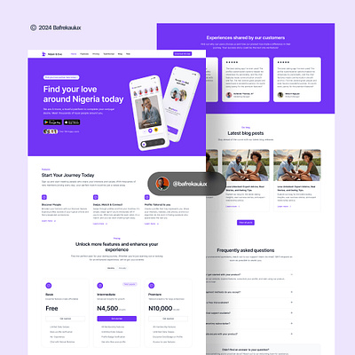 Adam and Eve Dating App Website Landing page branding design fintech graphic design illustration love product design ui uiux