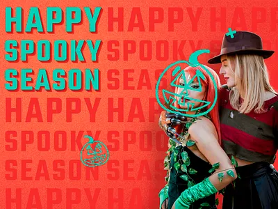 Happy Spooky Season! branding graphic design halloween holidays logo promotional design seasonal spooky typography