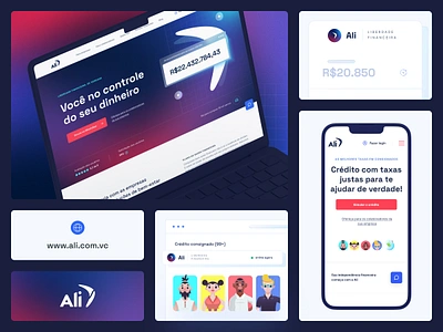 Ali Credito bank brazil colored gradient insany payment uxui webdesign website