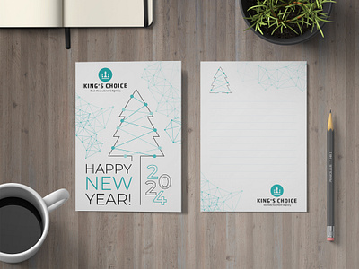 Design for Greetings Postcard - New Year ill illustration print print design