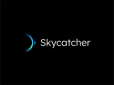 Skycatcher—Logo bird blue branding gradient green logo sky