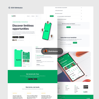 Pava Bill Payment App & Landing Page Design bill payment branding design fintech landing page product design ui uiux