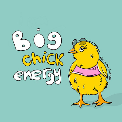 Chick animal character chick custom art custom merch digital art hand drawn handwriting illustraition merchendise sassy vector art