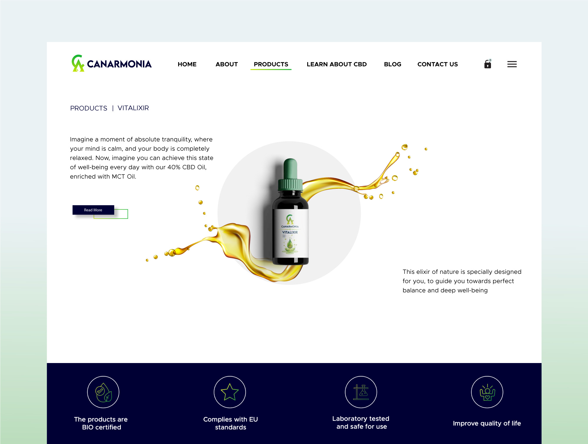 Website UI design Figma cbd oil website design cbd website cro specialist figma website design landing page design productpage designer ui ui ux designer website branding website designer website ui