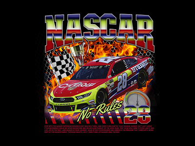 Nascar style streetwear design branding graphic design illustration nascar product design streetwear t shirt design typography vector