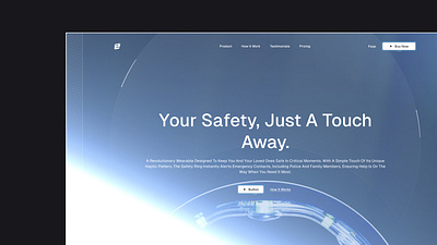 Safety Ring Landing page design designer hardware landing ring app ui ui ux