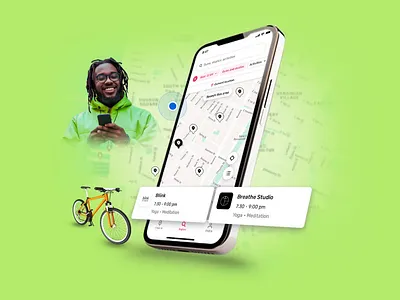 Mobile search map for a wellness app mobile motion search map ui wellness