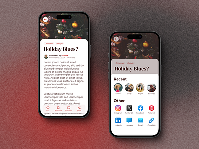 010 | Social Share app design article blog post dailyui design mobile design news article product design share social media social share ui ux