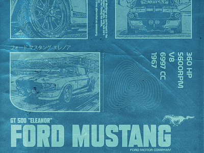 FORD MUSTANG GT500 "ELEANOR" 1967 animation design graphic design illustratiton logo