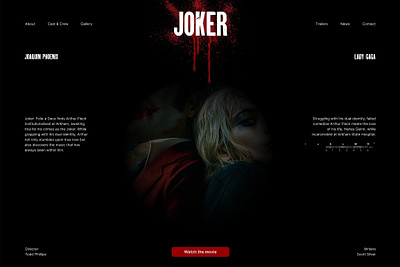 First screen_promo site_Joker animation animation design first screen ui