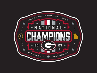 University of Georgia 2023 National Championship Logo (Concept) branding cfp college football college football playoff football georgia houston logo national championship ncaa texas