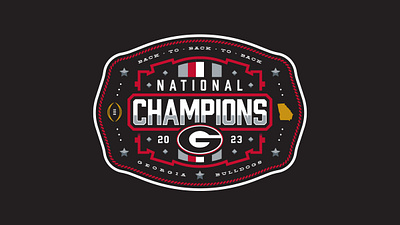 University of Georgia 2023 National Championship Logo (Concept) branding cfp college football college football playoff football georgia houston logo national championship ncaa texas