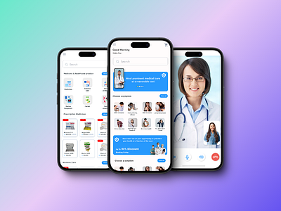 MediCare Health App digitalhealth healthcareinnovation healthinsights healthtech healthtracking medicalapp patientcare symptomchecker telemedicine ui wellnessjourney