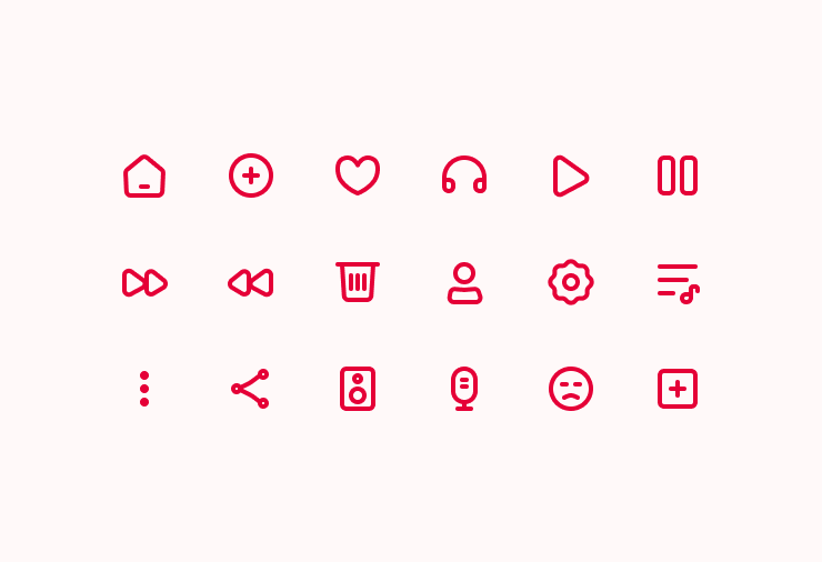 Example of User Interface Icons