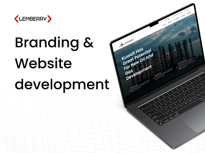 Oil and gas development company landing page & branding branding brochure development figma landing page logo mockups presentation ui website development