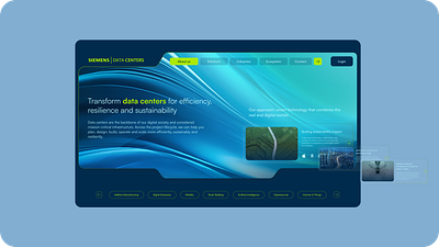 siemens | data centers app branding design graphic design landing page ui web design