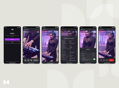 Dolby – Stream Monitor App app design creative direction design direction livestreaming mobile app mobile app design product design streaming streaming app tvos ui design uiux ux design visual design web app