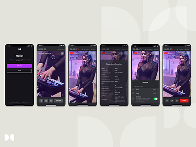 Dolby – Stream Monitor App app design creative direction design direction livestreaming mobile app mobile app design product design streaming streaming app tvos ui design uiux ux design visual design web app
