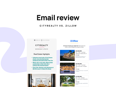 Email review CityRealty vs. Zillow design email email builder email campaign email design email marketing email newsletter email templates html email landing page newsletter stripo email ui ux web design