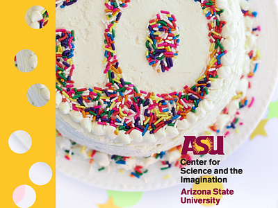 Anniversary Annual Report cover annual report asu cake cover food styling photoshoot university