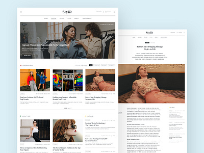 Fashion Magazine Web Page Layout article composition fashion fashion magazine font pair hierarchy online magazine typography ui user experience ux web design