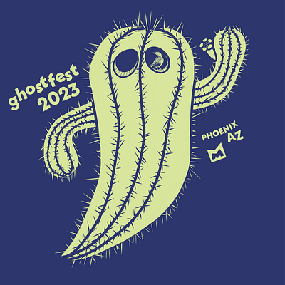 Ghostfest 2024: The cacti are dying arizona cactus comedy festival gh gh gh gh ghooost illustration