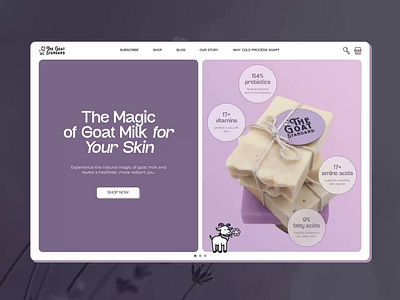 Home Page — The Goat Standard {Desktop & Mobile} catalog categories creativedesign design ecommerce ecommercedesign handcraftedsoap homepage naturalproducts responsive shop soap ui uiux uxdesign uxui web design webdesign