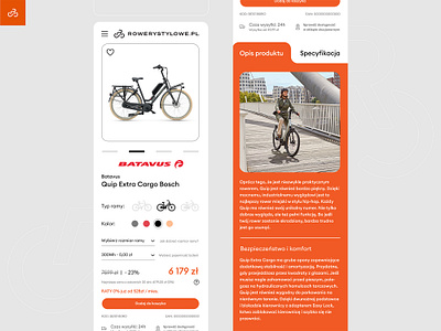 RoweryStylowe - bicycle shop mobile app adobe adobe xd app batavus bicycle bike bike store buy dahon design gazelle mobile sparta store strida ui ui ux