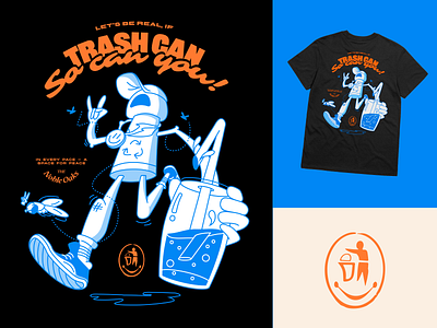 Trash Can, So Can You Tee apparel design graphic design illustration merch tee trash tshirt