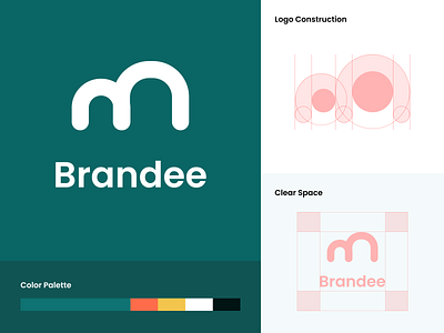 Brandee - Brand Guidelines - Logo Section bakery brand book brand guide brand identity branding clean design design guide digital food illustration logo logo design marketing mockup pitch deck presentation style guide typography visual identity