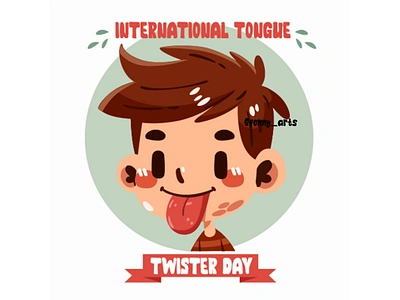 International Tongue Twister Day Banner Design Illustration abc banner cartoon celebration challenge day drawing event eyes face language learning linguistic mouth poster template text tongue twister typographic