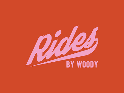 Rides By Woody apparel auto service autogarage branding design garage identity illustration logo modern motorbike packaging retro tshirt vector vintage