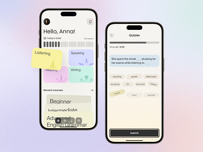 English Learning APP | UI Mobile APP Design creative english learning learning app mobile app design modern modern playful design playful ui design ui ux design