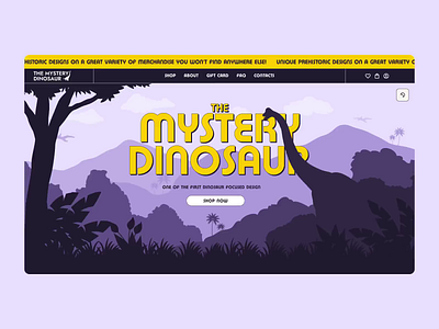 The Mystery Dinosaur | E-commerce redesign animation branding motion graphics ui ux webdesign