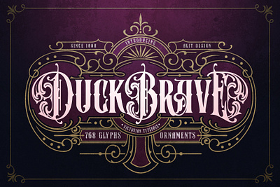 Duck Brave Victorian Typeface design font fonts letteing typeface victorian