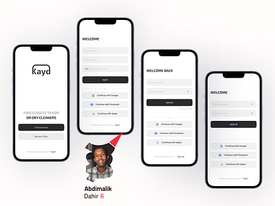 Sign up / Sign in ui | Abdimalik Dahir animation branding design designer graphic design illustration logo mogadishu sign in sign up signup somalia ui vector