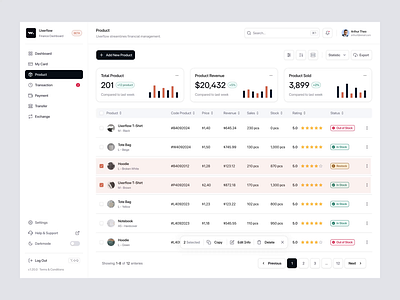 Product List - UI Design animation dashboard finance financial graphic design list marketing motion graphics product saas table ui uidesign ux uxdesign uxerflow web web design website