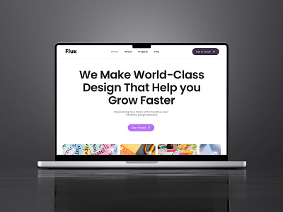 Flux Digital Agency - Landing page creative agency design agency. digital agency landing page landing page fordesign agency ui ui ux design web design