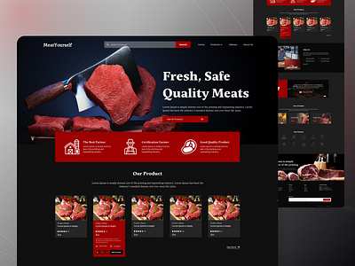 Website Design - MeatYourself branding business clean website dailyui dailyuichallenge design graphic design landing page mobile app design modern modern website ui ui ux design ux