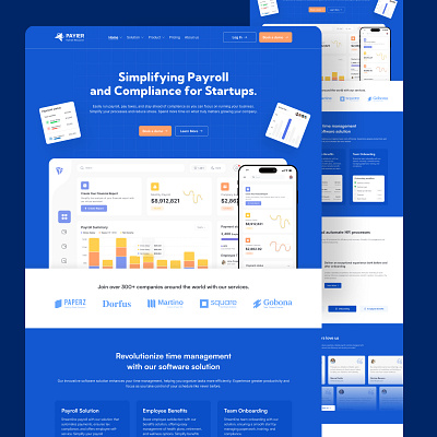 Global Payroll Landing Page UI Design hrpayroll user interface